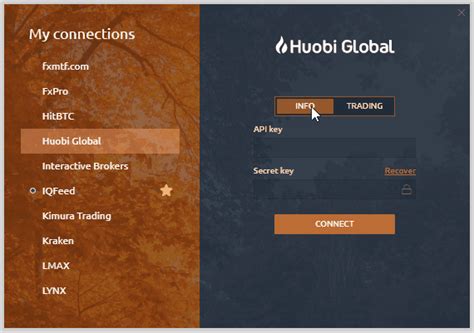 huobi connexion.